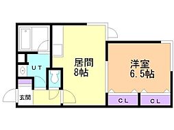セピア415 1LDKの間取図画像