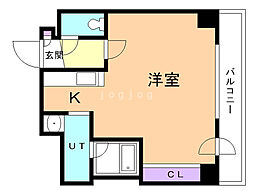 セントポーリア八番館 1Kの間取図画像