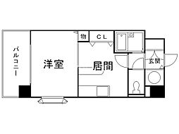 トーワ・ビルデンス 1DKの間取図画像
