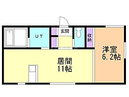 ラ・フォルテS13 1LDKの間取図画像