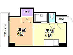 吉田ビル 1DKの間取図画像