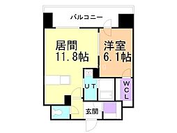 ASMACIMAISON札幌大通東 1LDKの間取図画像
