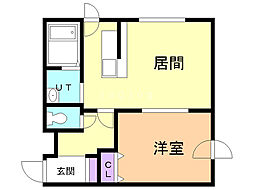 リトルポケット 1LDKの間取図画像