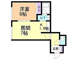 ファクター・ローズ 1LDKの間取図画像