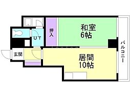 小野ビル 1LDKの間取図画像