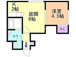 シティハウス 1LDKの間取図画像