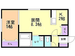 レトワール・デュ・ノール 1LDKの間取図画像