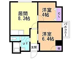 stellargarden 2DKの間取図画像
