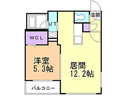 プレジオS11 1LDKの間取図画像