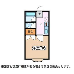 プチマンション88 1Kの間取図画像
