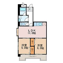 古舎Tsukama 2LDKの間取図画像