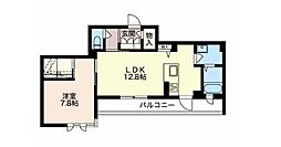 ベレオアクシア 1LDKの間取図画像