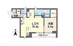 アトリエール桐 1LDKの間取図画像