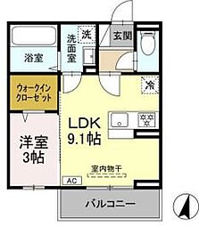 UrbanCoat 1LDKの間取図画像