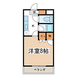 アップルズ・N 1Kの間取図画像