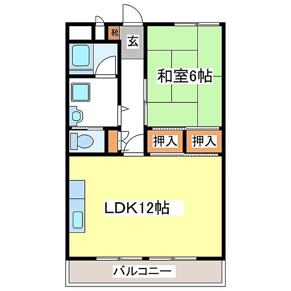 宮尾ハイツ ｜長野県長野市大字南長野南石堂町(賃貸マンション1LDK・2階・44.71㎡)の写真 その2