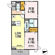 長野県長野市大字鶴賀田町2191（賃貸アパート2LDK・1階・55.33㎡） その2