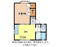 長野電鉄長野線 長野駅 徒歩28分の賃貸アパート 2階1DKの間取り