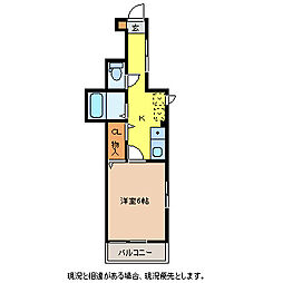 長野電鉄長野線 善光寺下駅 徒歩9分の賃貸マンション 3階1Kの間取り