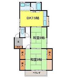 間取図画像 2DK