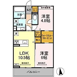 Garden蔵 2LDKの間取図画像