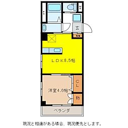 AtlasProud 1LDKの間取図画像