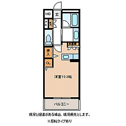 アベニール雅・21 ワンルームの間取図画像