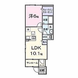 ファビオネスト駒沢 1LDKの間取図画像