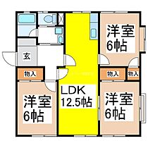 グリーンビレッジ川中島　N棟 105 ｜ 長野県長野市川中島町四ツ屋1104（賃貸アパート3LDK・1階・66.00㎡） その2