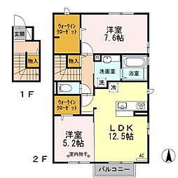 コンフォレアE 2LDKの間取図画像