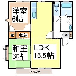 フローラ大塚 2LDKの間取図画像