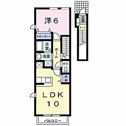メゾンリヴェール 1LDKの間取図画像