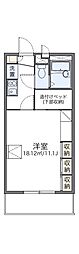 レオパレスY.E.M 1Kの間取図画像