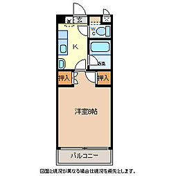 アスラン92 1Kの間取図画像