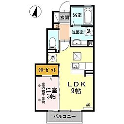 ベル・プリム 1LDKの間取図画像