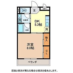 エスペランサ 1DKの間取図画像