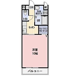 ChariteB 1Kの間取図画像