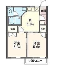 フレグランスイヌイ  ｜ 長野県茅野市中大塩（賃貸アパート2K・2階・38.95㎡） その2