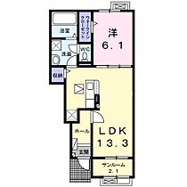 ユニコーンII  ｜ 長野県茅野市豊平（賃貸アパート1LDK・1階・50.05㎡） その2