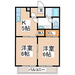 ハイツマロニエ 1階2Kの間取り