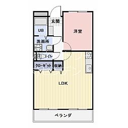 リンピアチノビルディング 1LDKの間取図画像