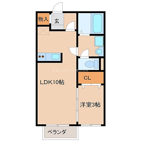 グランドソレーユ東合川 202｜福岡県久留米市東合川４丁目(賃貸アパート1LDK・2階・33.39㎡)の写真 その2