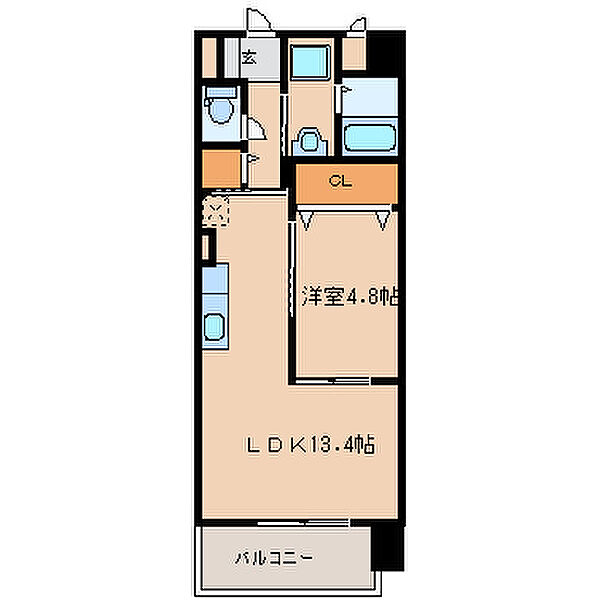 OSANPO上津 ｜福岡県久留米市上津町(賃貸マンション1LDK・2階・43.94㎡)の写真 その2