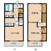 Harbest壱番館 105 ｜ 福岡県久留米市津福本町（賃貸テラスハウス2LDK・--・57.24㎡） その2