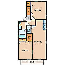 福岡県久留米市宮ノ陣６丁目（賃貸アパート2LDK・1階・57.92㎡） その2