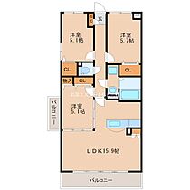 福岡県久留米市東合川町（賃貸マンション3LDK・4階・70.91㎡） その2