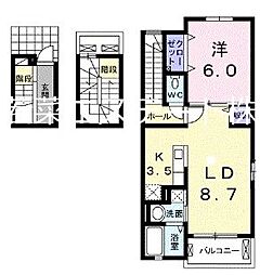 Bruno5 1LDKの間取図画像