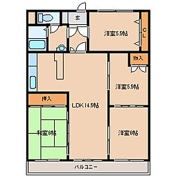 ライフ・モア久留米 4LDKの間取図画像