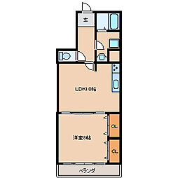 パステル12 1LDKの間取図画像