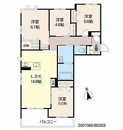 MAST東櫛原A 4LDKの間取図画像